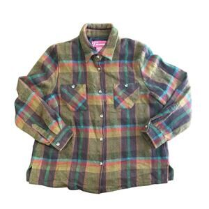 Womens Tradition Brand Flannel Size M Heavyweight Long Sleeve Button Up Shirt